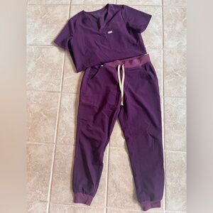 Figs Deep Plum Original Release Scrub Set Size Medium Zamora and Catarina